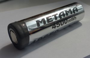 Pile au lithium 18650 rechargeable 3.7V Metama 4500mAH