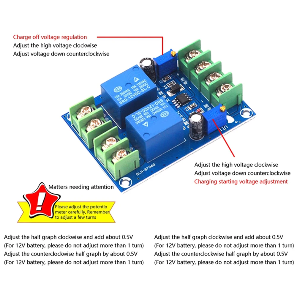 Carte de commande de charge alimentée par batterie commutation automatique, panne d'urgence, 10A, 12V