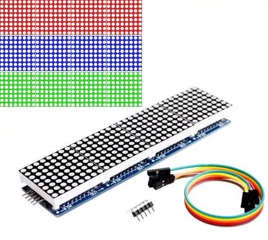 MAX7219 LED module 4 bit ROUGE VERT BLEU