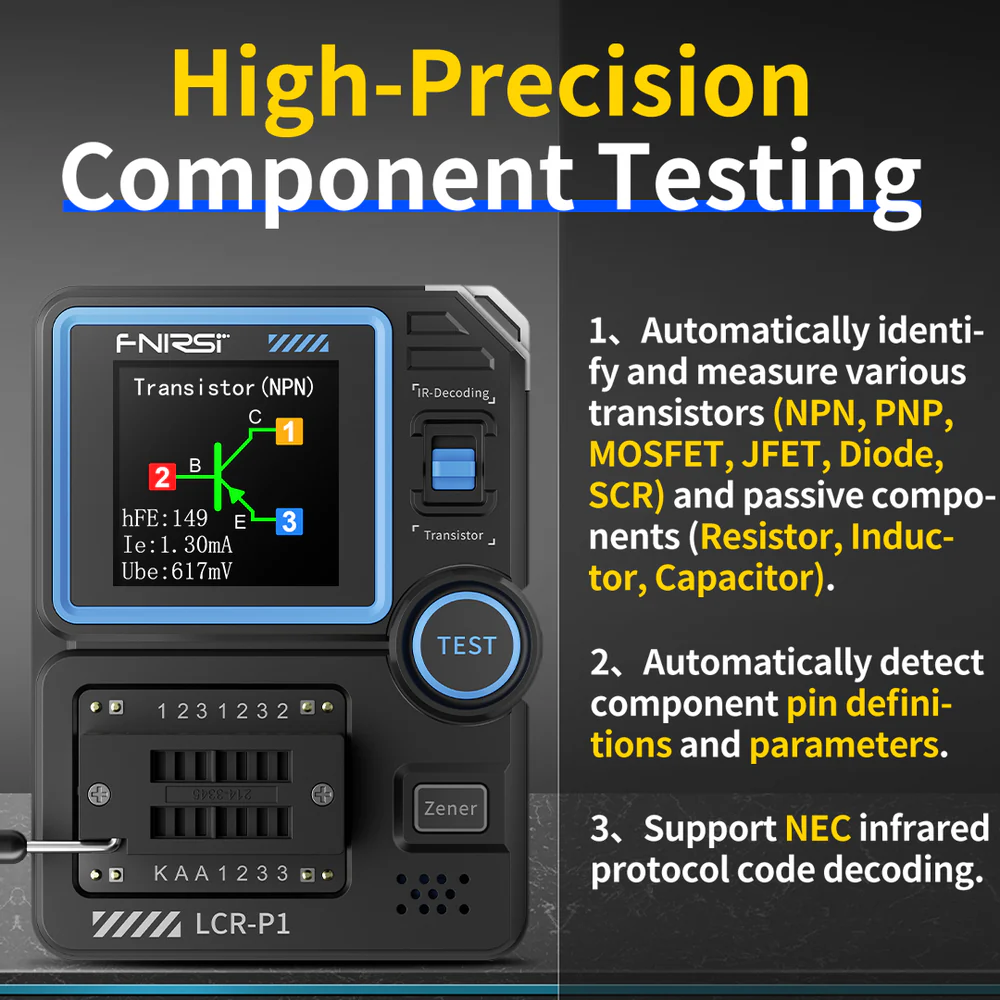 testeur des composant FNIRSI LCR-P1 Multifonction