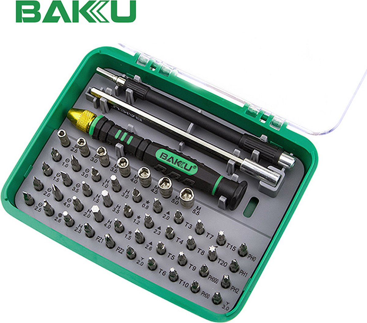 Kit de Tournevis BAKU BK-3051 – Outil de Précision pour Réparation, Multi-Têtes Interchangeables
