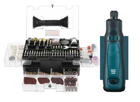 Meterk MK32 kit de perçage professionnelle avec 378 pièces d'outil rotatif pour couper, poncer et meuler