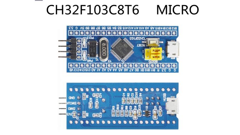 Carte de développement CH32F103C8T6 micro USB STM32  bleu pille