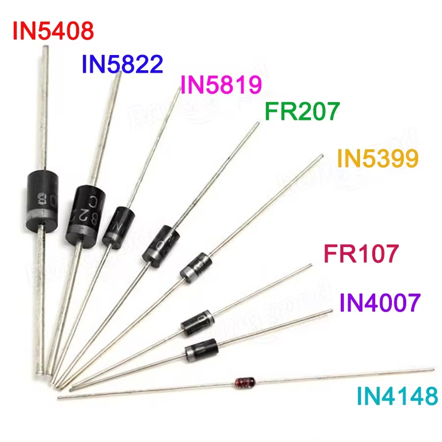 diodes de redressement 1N4148 1N4007 1N5819 1N5399 1N5408 1N5822 FR107 FR207