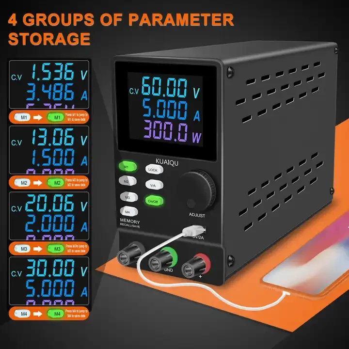 SPPS605D PROGRAMMABLE DC POWER SUPPLY COLOR SCREEN