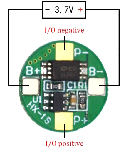 Contrôleur de charge-décharge PCM pour Li-Ion 3.7V 1S 2.5A