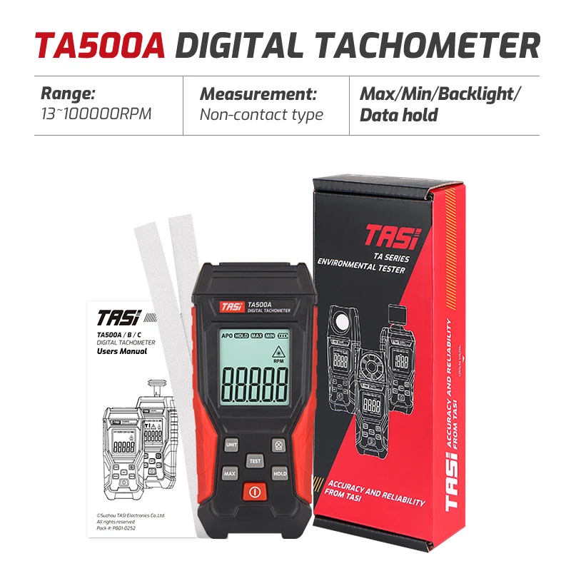 Tachymètre Laser Numérique 3-100000RPM 2 en 1 TA500C TASI