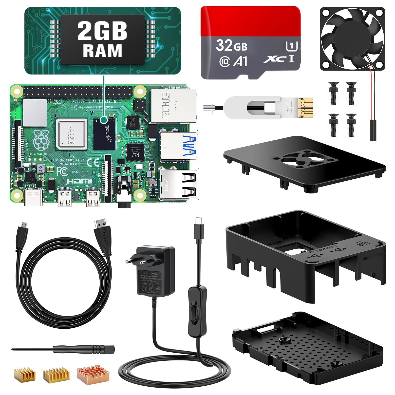 Kit Raspberry pi 4 Modele B 1go 2go 4go 8go