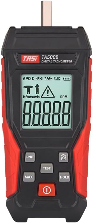 Tachymètre photoélectrique numérique LCD TASI TA500B RPM Tachymètre Testeur de vitesse