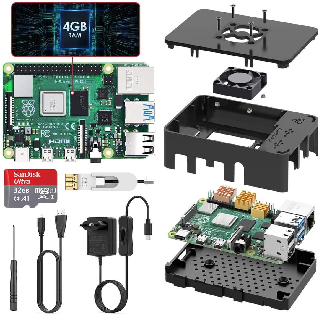 Kit Raspberry pi 4 Modele B 1go 2go 4go 8go