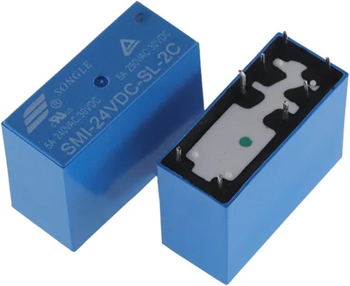 SMI-24-05-12VDC-SL-2C SONGLE RELAIS 5A 2RT 8 PATTES