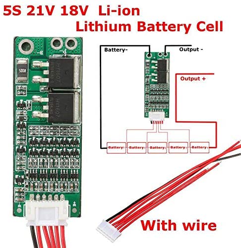 BMS 5s 15A chargeur batterie Lithium-ion 18650  18v 21v li-ion