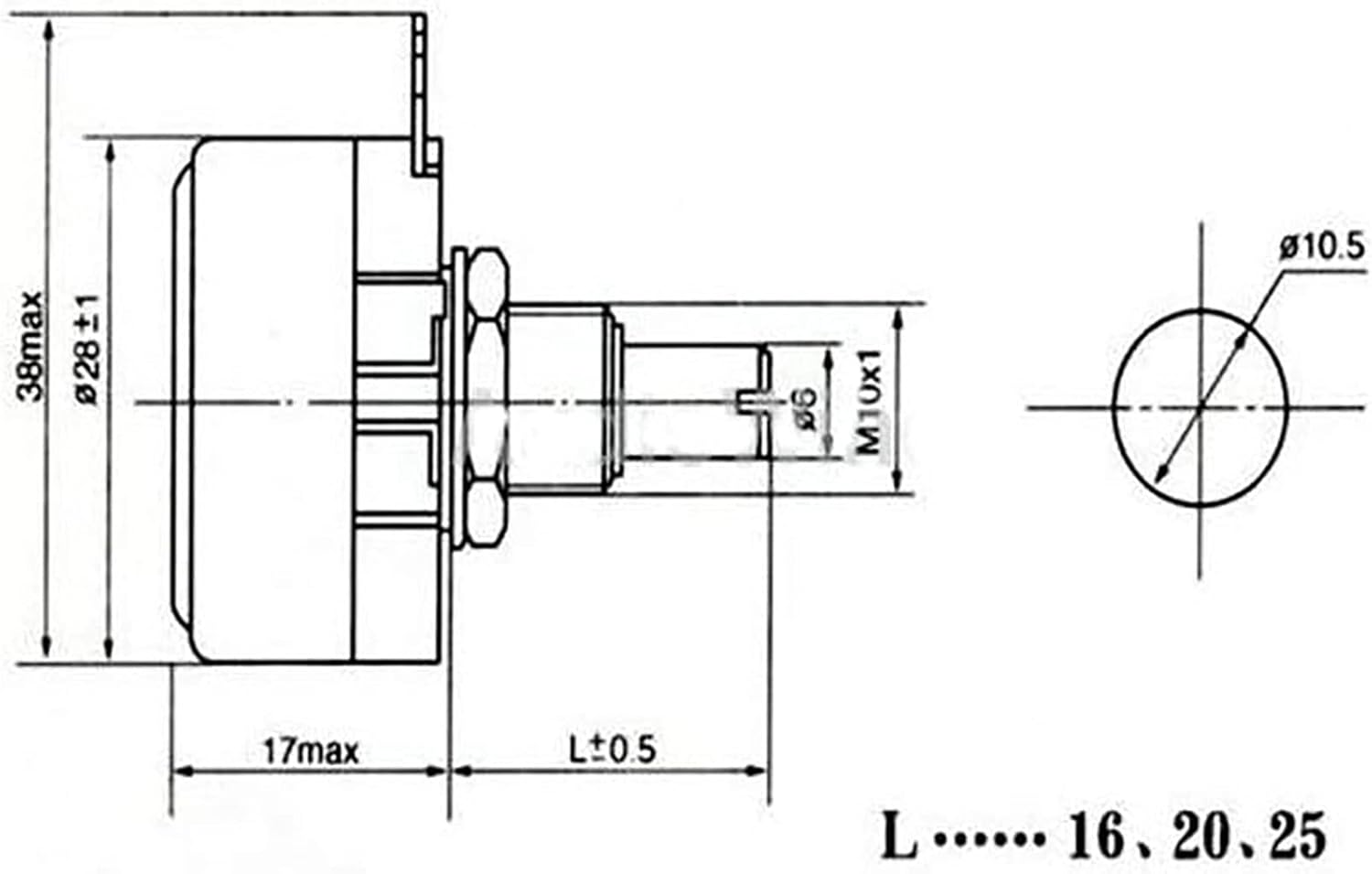 Potentiometre WX110 1