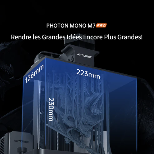 IMPRIMANTE 3D Resine Anycubic Photon Mono M7 Pro 218 x 123 x 235 mm