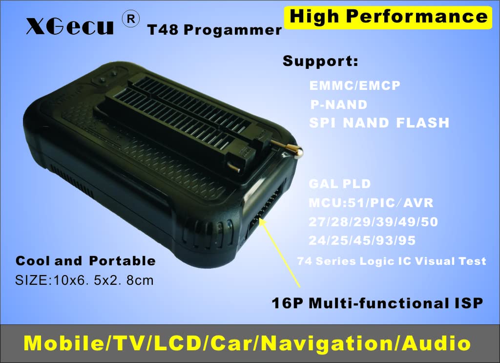 Programmateur universel XGecu T48 avec 17 adaptateurs USB