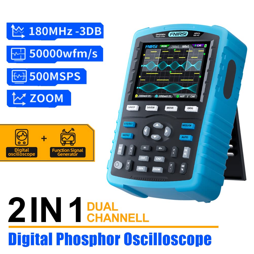 Oscilloscope Générateur de signal numérique de Fonction 2 en 1 FNIRSIDPOX180H