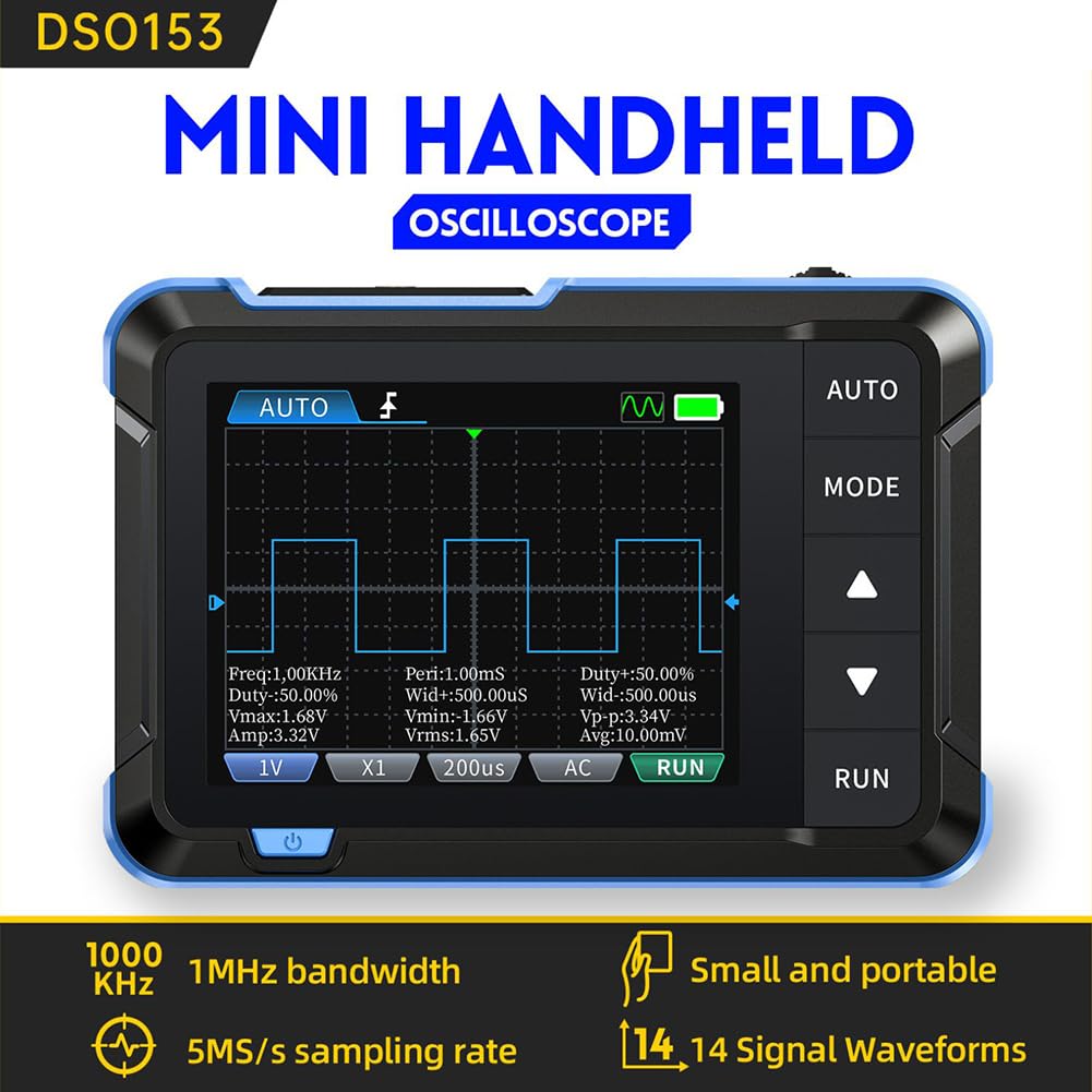 FNIRSI-Oscilloscope numérique DSO153 2-EN-1 Mini Numérique Oscilloscope ET Générateur