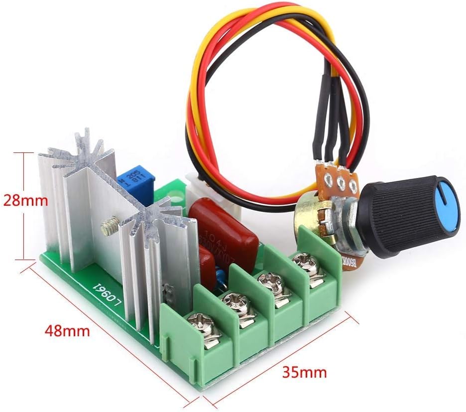 Régulateur de Tension Électrique AC 50-220V 2000W  PWM Variateur de Température ET Vitesse