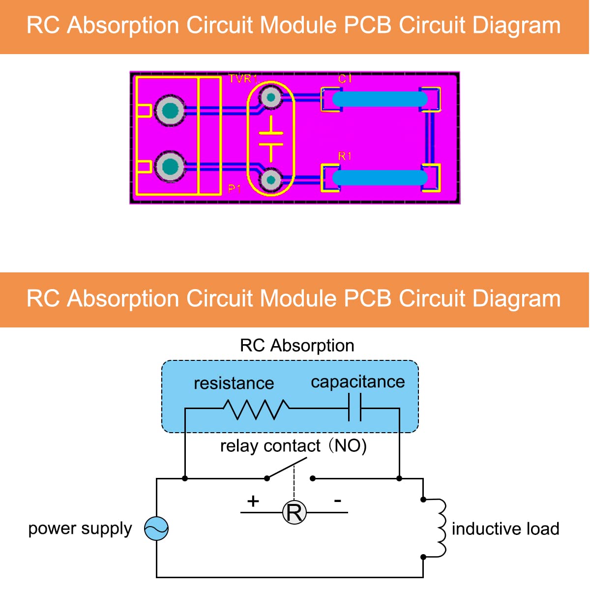 Module protection RC pour éviter les circuits d'interférence de AC/DC, 5V-400V