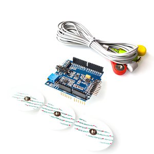 Bouclier ECG/EKG/EMG avec câbles et électrodes pour Arduino