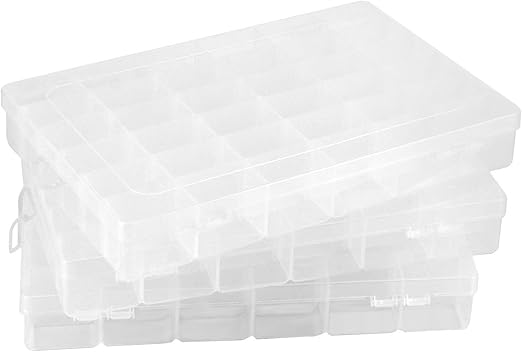 boîtes de rangement à 40 compartiments - En plastique transparent 750*250 mm