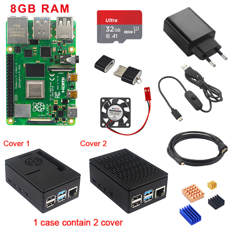 Kit Raspberry pi 4 Modele B 1go 2go 4go 8go