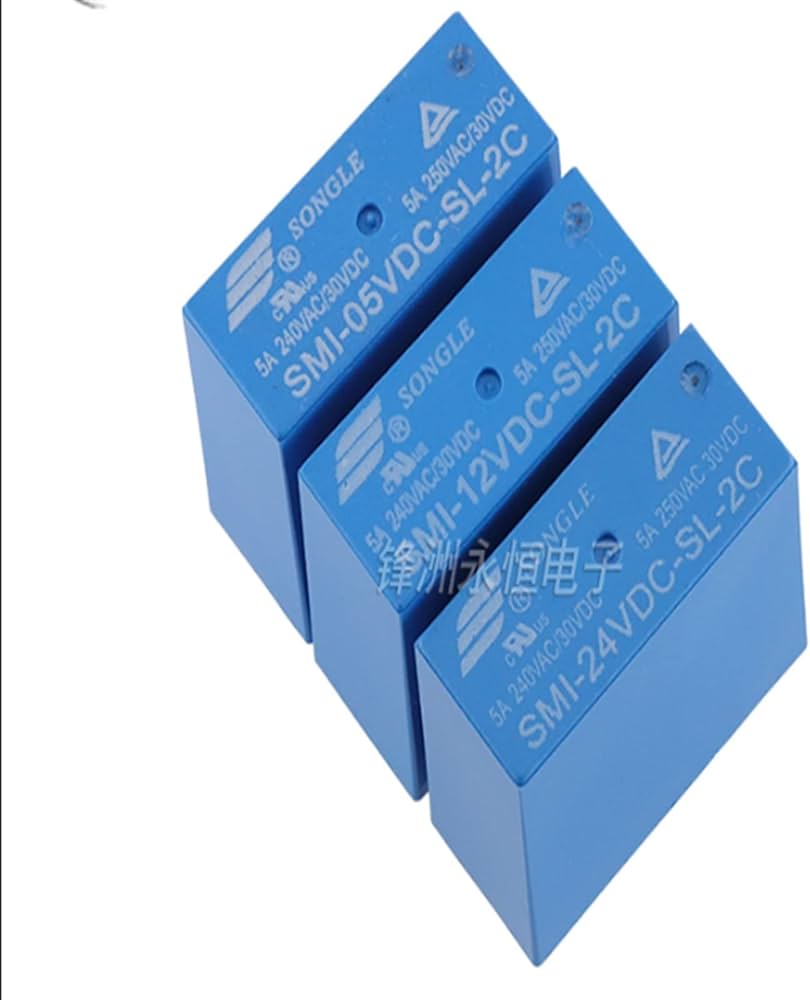 SMI-24-05-12VDC-SL-2C SONGLE RELAIS 5A 2RT 8 PATTES