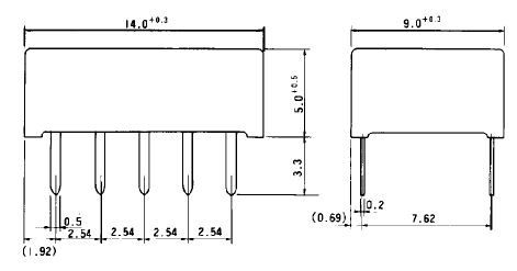 Relais  A5W-K  / A12WK  / A24W-K 5V 12V 24V  DIP-10 broches-10