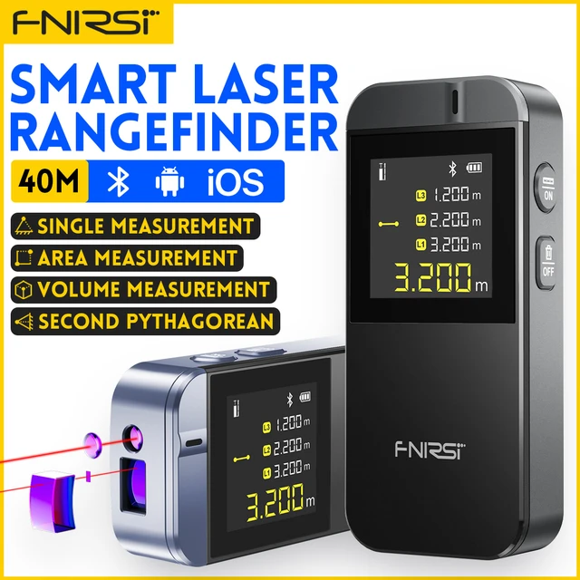 FNIRSI-Telemetre laser IR40, ruban a mesurer laser 40M