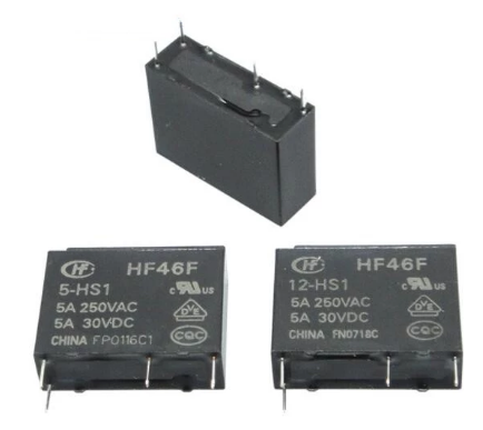 Relais HF46F 24-HS1 5 12-5a250vac, HF46F-024-HS1 HF46F-012-HS1 HF46F-005-HS1