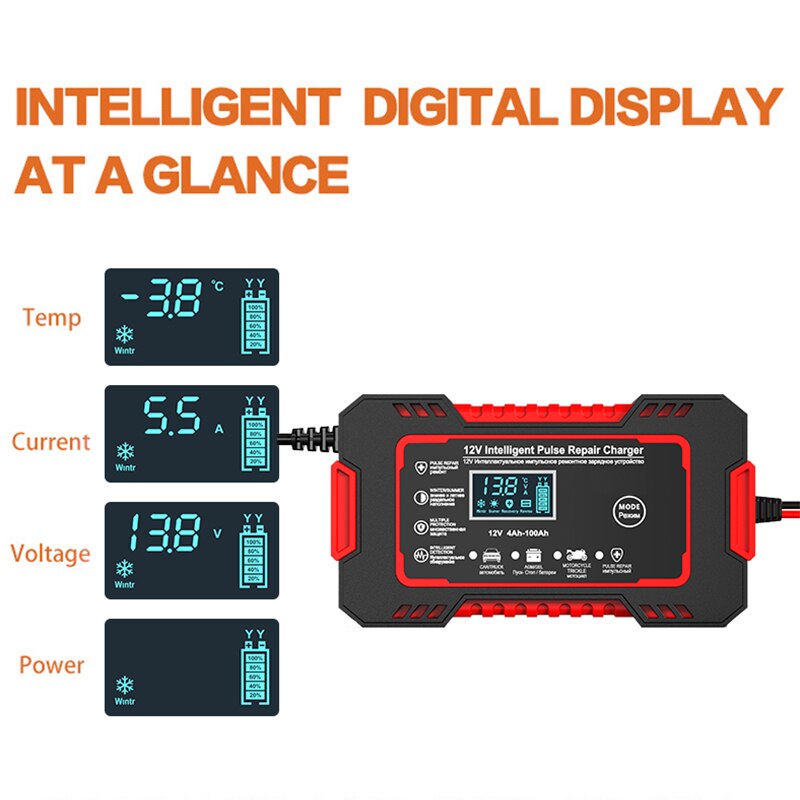 Chargeur de Batterie Intelligent 12V 6A