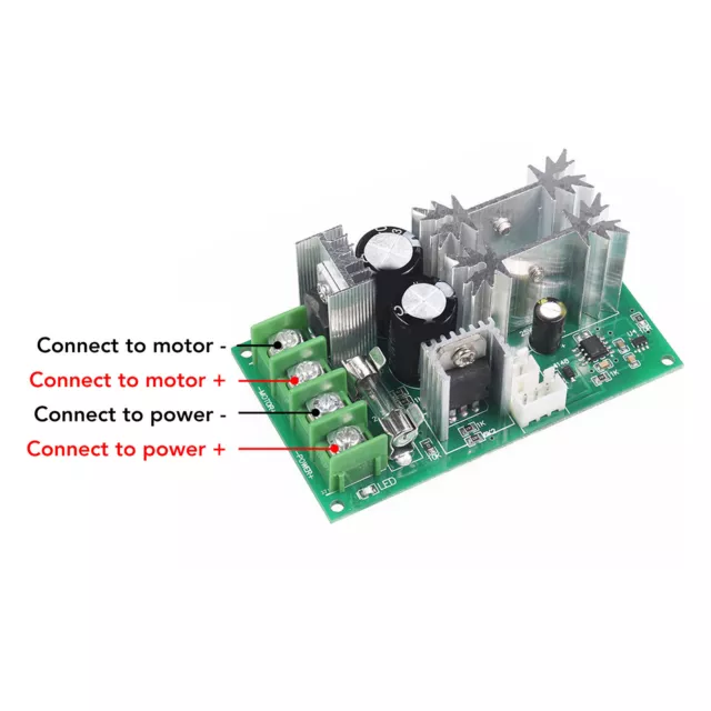 RÉGULATEUR VITESSE MOTEUR DC 10-60VDC 20A 1200W PWM