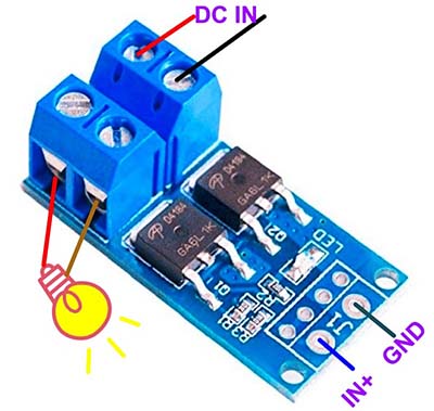 Double MOSFET 400W Arduino 15 A