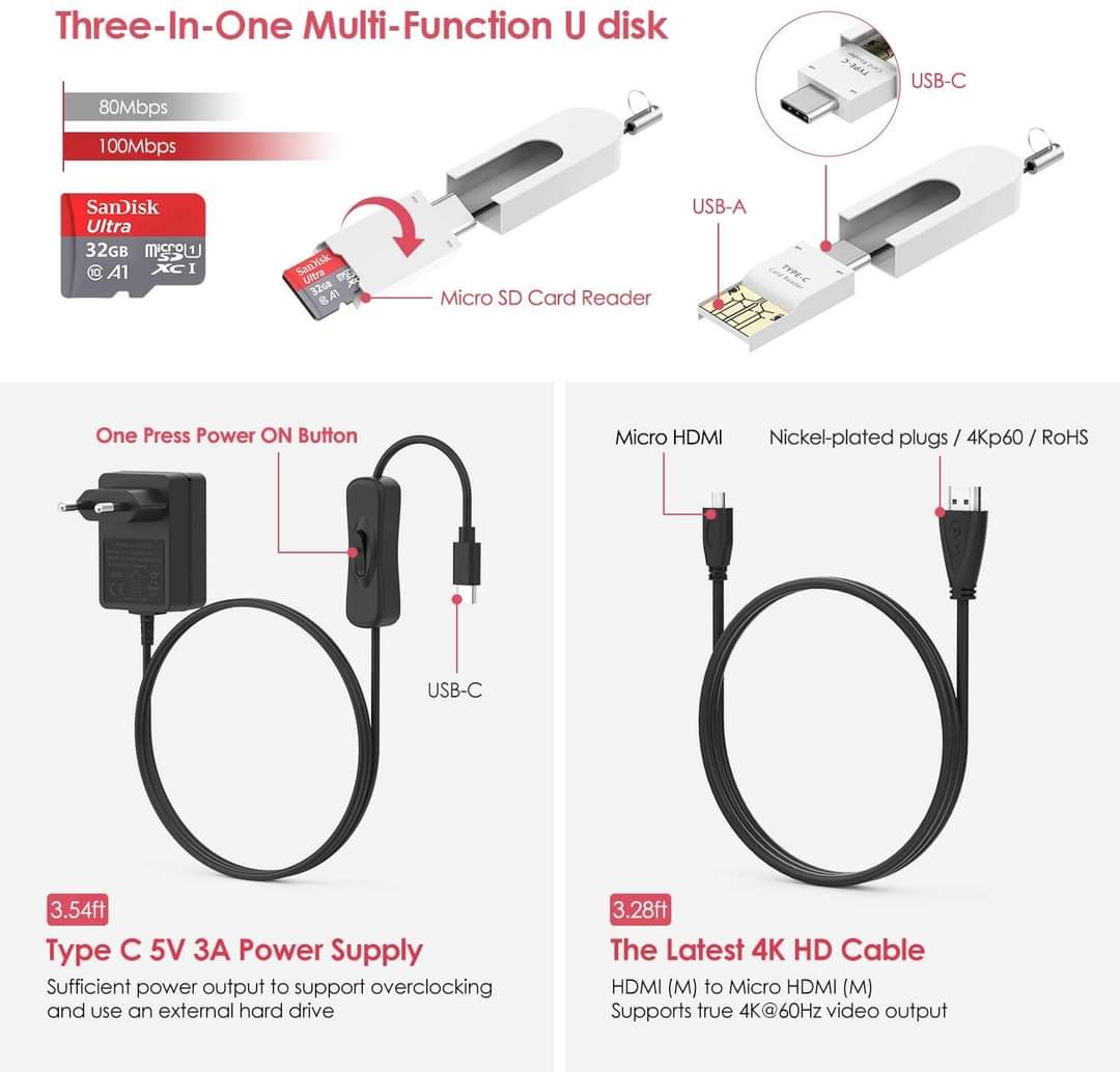 Kit Raspberry pi 4 Modele B 1go 2go 4go 8go