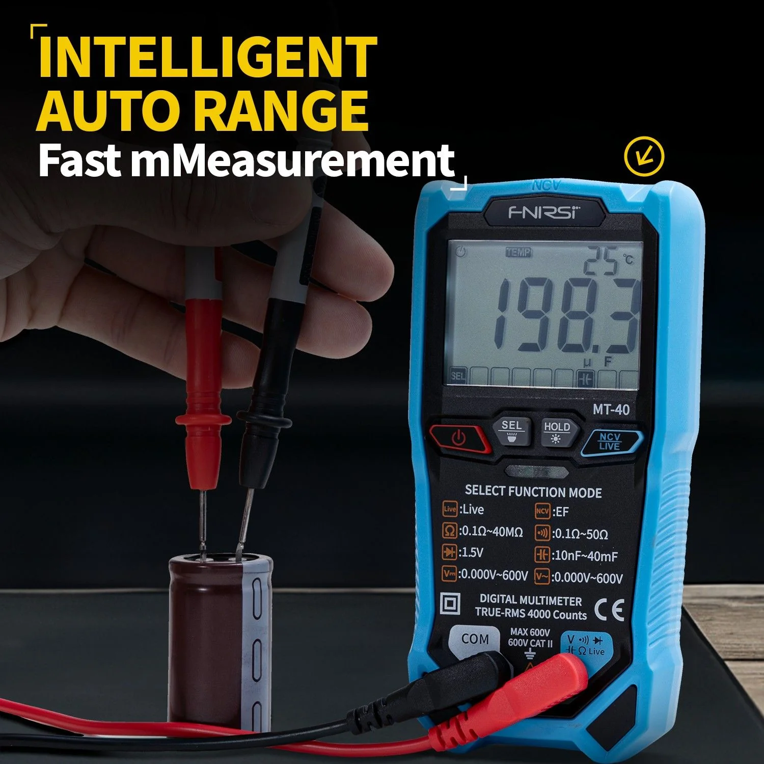 Multimetre numerique intelligent FNIRSI® MT-40