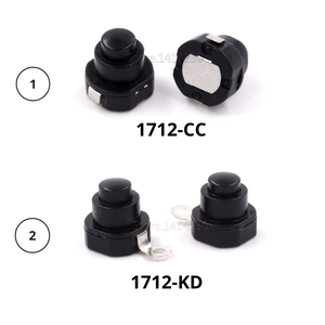 Interrupteur bouton rond noir, pour lampe torche, 10mm x 10mm , ON-OFF