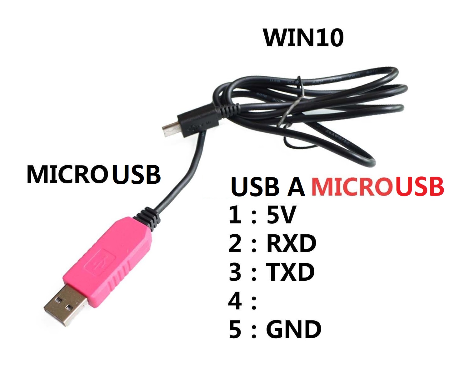 CABLE CONVERTISSEUR USB VERS UART SÉRIE CP2102 MICRO USB