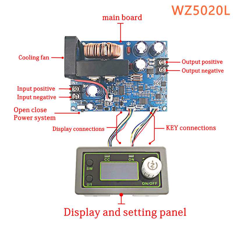 Module d'alimentation tension et courant réglables  WZ5012L 12A/20A/30A