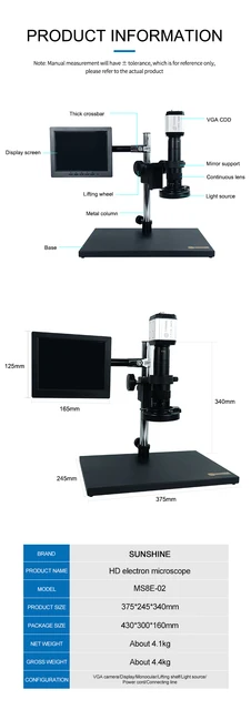 MS8E-02 microscope électronique numérique microscope industriel HD
