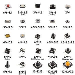 micro interrupteurs tactiles, 2x4/3x6/4x4/6x6