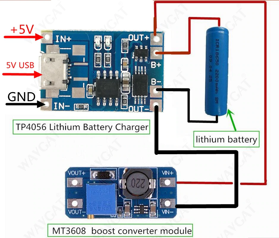 TP4056 Module Chargeur de Batterie Au Lithium 18650 5V 1A MICRO  USB