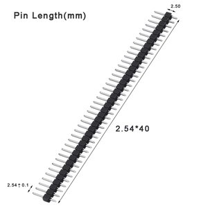 connecteur bande d'en-téte méle é une rangée, 1x40 broches, 200mm