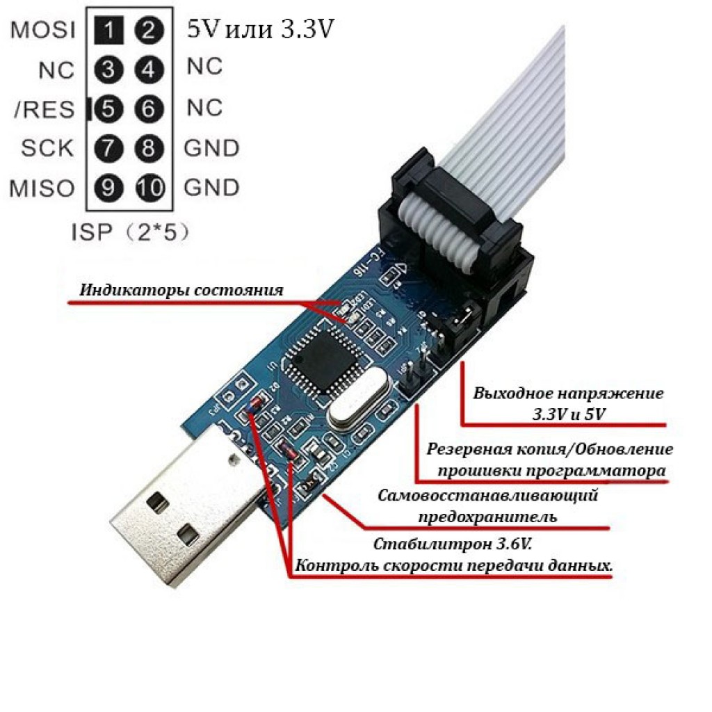 AVR ATMEGA W3JB et Programmeur ISP ATMEGA8