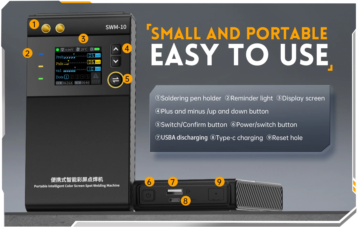 FNIRSI SWM-10 Machine a Souder Portable Soudage Par Points Réglable