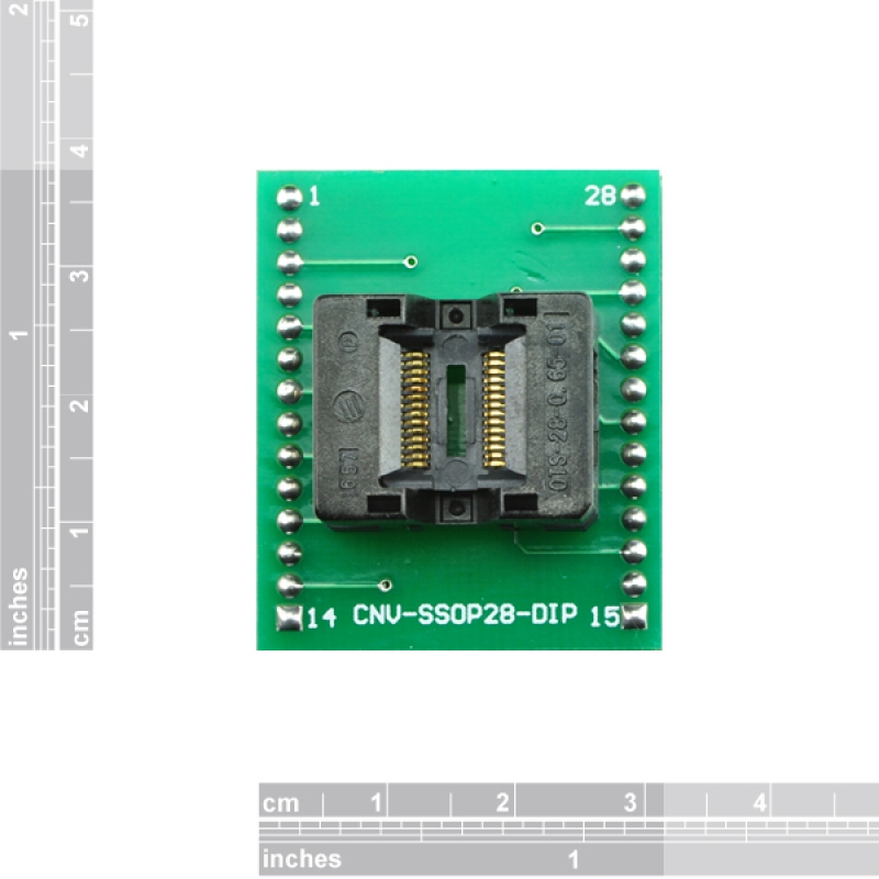 Adaptateur de programmeur TSSOP28 TO DIP28 0,65 mm