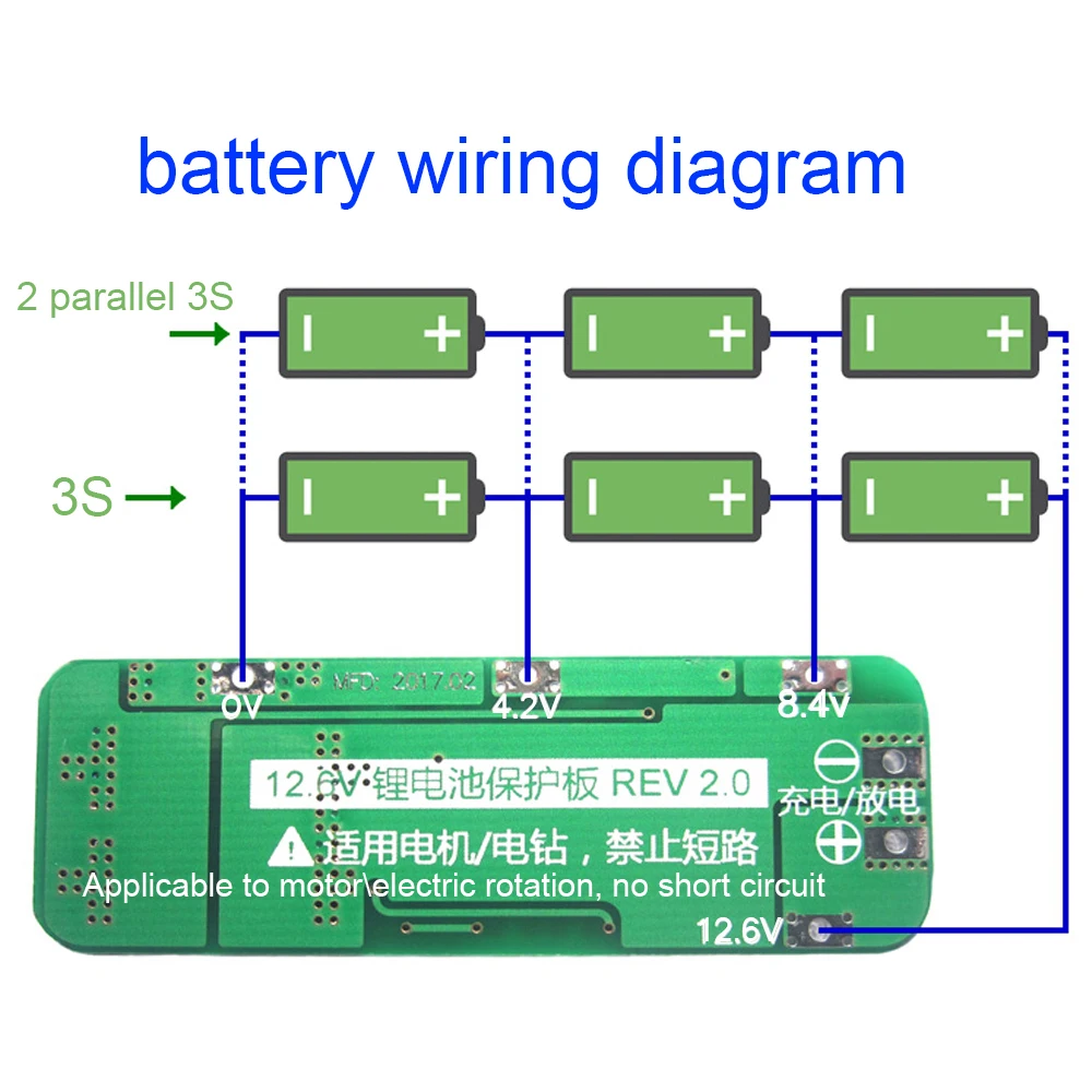 BMS 3s 20 A chargeur batterie Lithium-ion 18650
