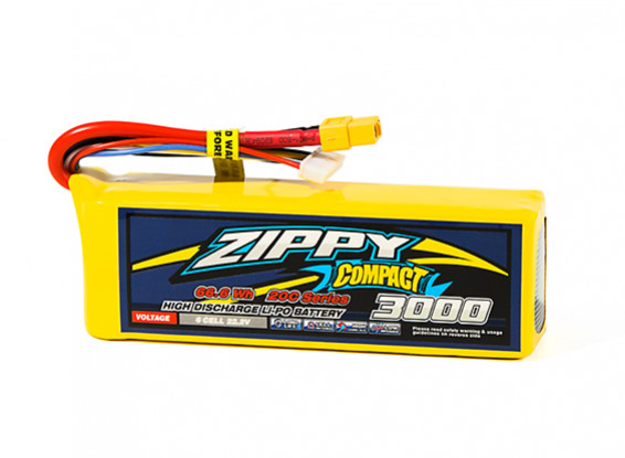 Batterie LIPO 3000mAh 6S 20C Lipo Pack w/XT60 Zippy Compact