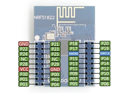 NRF51822 - Module de Communication sans fil Bluetooth 2.4Ghz