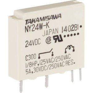 Takamisawa NY-24W-K-IE Relais pour circuits imprimés 24 V/DC 5 A 1 NO