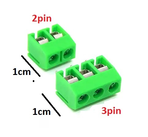 Connecteur de bornier a vis 2p et 3p 1cm